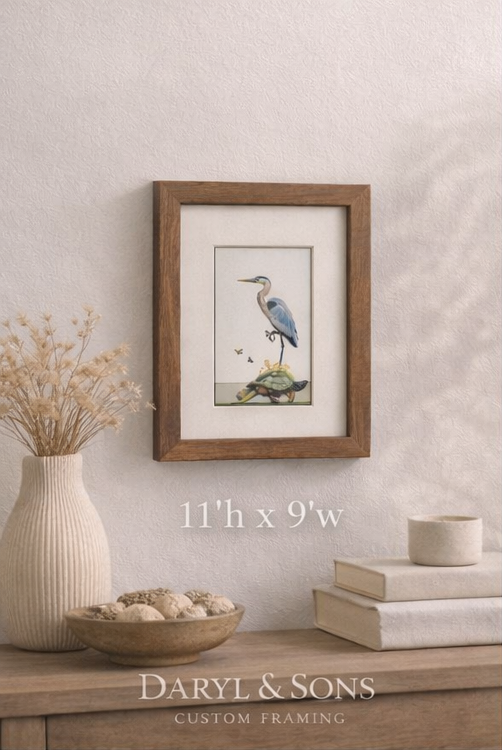 Blue Heron with Turtle