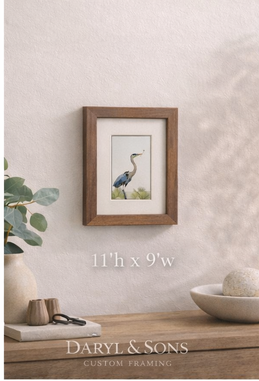 Blue Heron with Dandelion